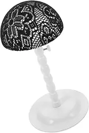 ARTSEWPLY Portable Lace Wig Stand Holder for Women Non Slip Mannequin Head Display and Storage Durable and Ventilated Wig Riser for Drying and Styling Black Color