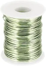 uxcell 16 Gauge / 1.5mm Anodized Aluminum Wire for Jewelry Craft Making, 100 Feet Bendable Flexible Wire for DIY Home Decor Gardening Sculpture, Grass Green