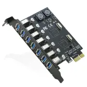 USB 3.0 PCI-e Expansion Card 7Port, PCI-e x1 to USB 3.0 HUB Adapter 5Gbps (No...