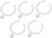 Milisten 5pcs Miniature Dollhouse Necklace Realistic Pearl Jewelry for Doll Parties Role Playing and Crafts Decoration Lightweight Stylish Accessory for Enhanced Doll Playtime