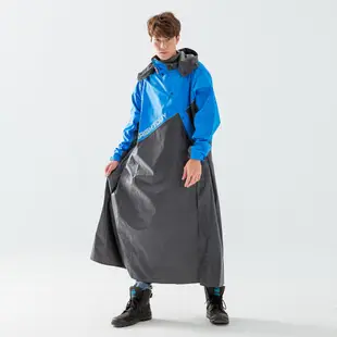 BrightDay X武士斜開連身式雨衣 黑藍 雨衣 連身雨衣 一件式 《比帽王》