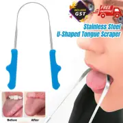 1/2pcs Scraper Breath Bad Dental Care Stainless Steel Tongue Oral Tounge Cleaner