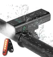 USB Rechargeable Bike Light Set , 5 Light Mode Options Fits All Bicycles New