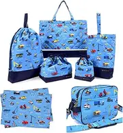 COLORFUL CANDY STYLE NT180800 Kindergarten Entrance 7-Piece Set, Water Repellent, Lightweight Type (Lesson Bag and Reflector), Lesson Bag, Kindergarten Bag, Shoe Case, Gymnastics Clothing Bag, Bento