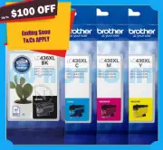4xGenuine Brother LC436XL INKvestment Ink Cartridge C/M/Y/K High Yield SET Unbox