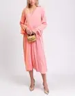 RRP €373 HER DRESS Midi Fit & Flare Dress Size S Ombre Ruffle Cuffs V-Neck