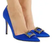 Closed Pointed Toe High Heel Heels Stiletto Heels for Women-blue