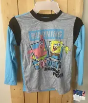 *NICKELODEON SPONGE BOB PAJAMA TOP * SIZE 6/7 SHIRT * NOT A MORNING PERSON