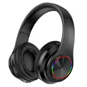 Explosive Light-emitting Bluetooth Headphones Headset Bass-heavy Cell Phone Wireless Sports Headphones - Black