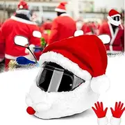 Motorcycle Helmet Cover, Helmet Cover, Funny F-Luffy Protection Hat with Christmas Gloves, Protective Accessories for Full Face Helmet