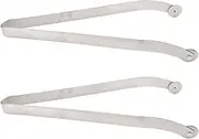 BBQ Sausage Turning Tongs Stainless Steel Long Handle BBQ Kitchen Grill Flipping Tong for Turning Bacon Steak Meat Vegetables Professional Cooking Tool Outdoor Grilling Indoor