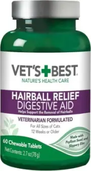 Vet’S Best Cat Hairball Relief Digestive Aid | Vet Formulated Fast And Free -Au