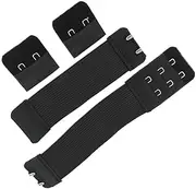 [WOFASHPURET] Bra Back Extension Buckle Headbands for Women Ladies Headband with Clips Frontless Bra Belt Woman Bra Extenders Hook Plus Size Spa Strap Extender Cor Extender Black