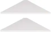 evron Corner Mounting Shelf,Easy to Install 11.6D x 11.6W x 0.6H in, White