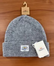 NWT Faherty Core Logo Beanie Hat Unisex OS Grey Heather Polyester Nylon Wool