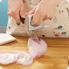 Onion Holder Tomato Cutter Meat Slicer Stainless Steel Kitchen Gadgets