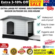 i.Pet Gray Extra Large Pet Kennel Weatherproof Indoor Outdoor XXL Dog House New