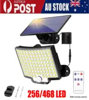 468 LED Solar Street Light Lamp Motion Sensor Lights Remote Garden Yard Flood AU