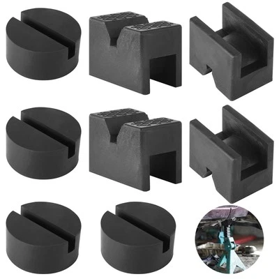 8PCS Jack Stand Pads, Universal Rubber Car Jack Pad Adapter, Slotted Frame Ra...