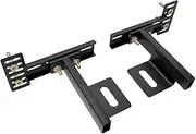 DimyFew Bed Headboard Brackets for Metal Bed Frame Black Accessories Sturdy Construction Carbon Steel Adjustable Attachment Kit