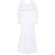 [Alberta Ferretti] Alberta Ferretti Draped Maxi Dress 40 IT WHITE