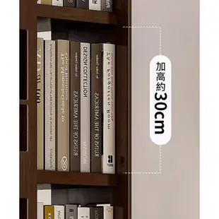 書櫃書架全實木360度旋轉置物架收納架可移動書櫃家用落地架