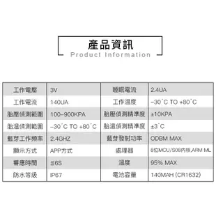 藍芽汽車胎壓偵測器 藍芽胎壓器 胎壓偵測器 胎壓器 TKS-4