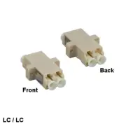 Panel Mount LC to LC Duplex Fiber Optic Adapter Feedthrough Coupler Multi-mode