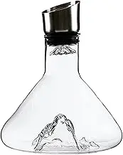 Wine Decanter, 1500ml Crystal Glass Wine Carafe with Dispenser, Wine Aerator for Women Men, Stainless Steel Filter