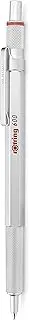 rOtring 600 Ballpoint Pen | Medium Point | Black Ink | Silver Metal Barrel with Non-Slip Knurled Grip | Refillable