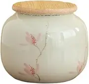 Kitchen Container Creative Hand-painted Tea Canister Home Ceramic Sealed Storage Jar For Tea, Candy, Spices For Loose Tea