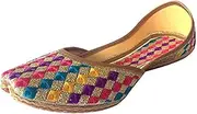 [Step n Style] Women's Phulkari Punjabi Jutti Khussa Shoes Ethnic Shoes Rajasthani Mojari
