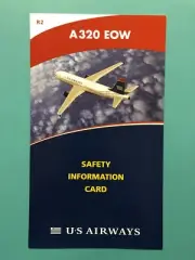 US AIRWAYS SAFETY CARD--AIRBUS 320EOW