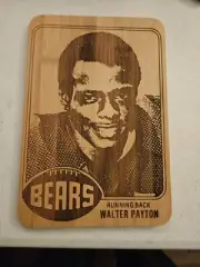 Walter Payton 1976 Rookie Card Laser Engraved Cutting Board
