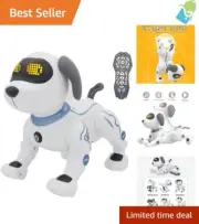 Voice Control RC Robot Dog Toy - Interactive Stunt Puppy for Kids 6-10 Years