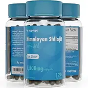 Himalayan Shilajit Capsules 15,000mg Supplement - 120 Capsules - 2 Month's Supply - 1,500mg Shilajit Extract Containing Fulvic Acid - for Men & Women - Nupsupp