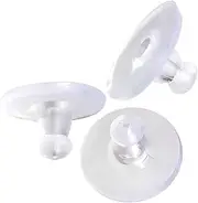[Xianjuun] 150 Pack Clear Rubber Earring Ear Stoppers Safety Back Coupling Earring Stopper
