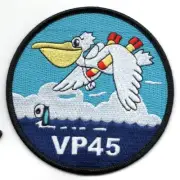4" VP-45 PELICAN P-3C ORION EMBROIDERED PATCH