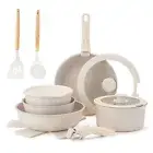 17Pcs Pots and Pans Set Aluminium Non-Stick Cookware Set Kitchen Cooking Utensil