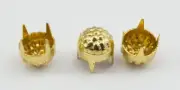 Size 30 6mm Gold Hi-Bead Nailhead 4 Prongs Non Rusting - 100 PCS