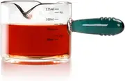 120ML/4OZ Retro Espresso Measuring Cup, Shot Glasses with V-Shaped Mouth Perfect for Espresso Shots and Milk Froth, High Borosilicate Glass (Deep Green)