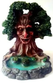 Fantastic TREE WICCAN GREEN MAN Figure Incense Holder Backflow Incense Burner