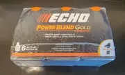 GENUINE ECHO POWER BLEND GOLD 6 PACK, 2.6 OZ BOTTLE 50:1 1 GALLON MIX