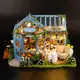 DIY建築模型 diy小屋手工拼裝薔薇庭院茶屋拼裝玩具建筑房子模型兒童節禮物女