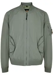 Belstaff Quest Shell Bomber Jacket - Green - L L