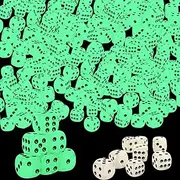 100 Pcs Mini Glow in The Dark Dice Small Six Sided Plastic Dice for Table Board Games Activity Casino Theme Party Favors