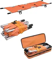 Emergency Rescue Stretcher Portable Medical Stretcher, Multi-Purpose Home Folding Stretcher for Such AsHospitals,Clinics,Sports Fields.(Orange)