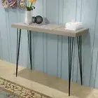 Retro Style Console Side Table Steel Pin Legs Decorative High Board Sideboard