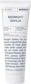 KORRES MIDNIGHT DAHLIA Moisturising Body Milk for Women with Floral Fragrance, Dermatologically Tested & Vegan,