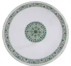 Dining Table Top Inlaid with Natural Gemstone Round Marble Center Table for Home